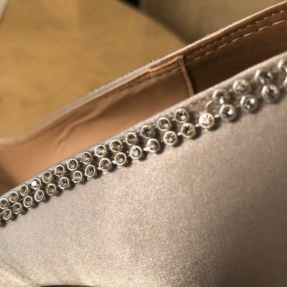 Women's Platform Peep Toe Heels - Silver - Picture 5 of 6